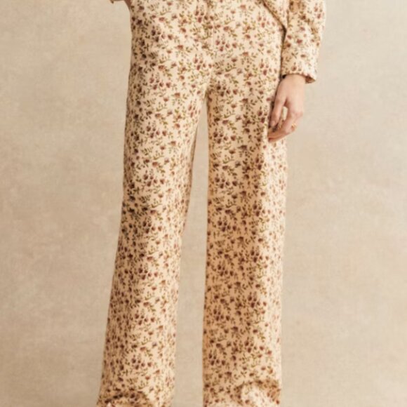 Sezane Matheo Trousers Miranda Ecru Print - Size 36 - Picture 7 of 7
